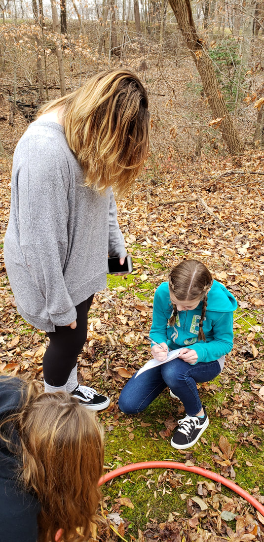 Picture of students recording data.